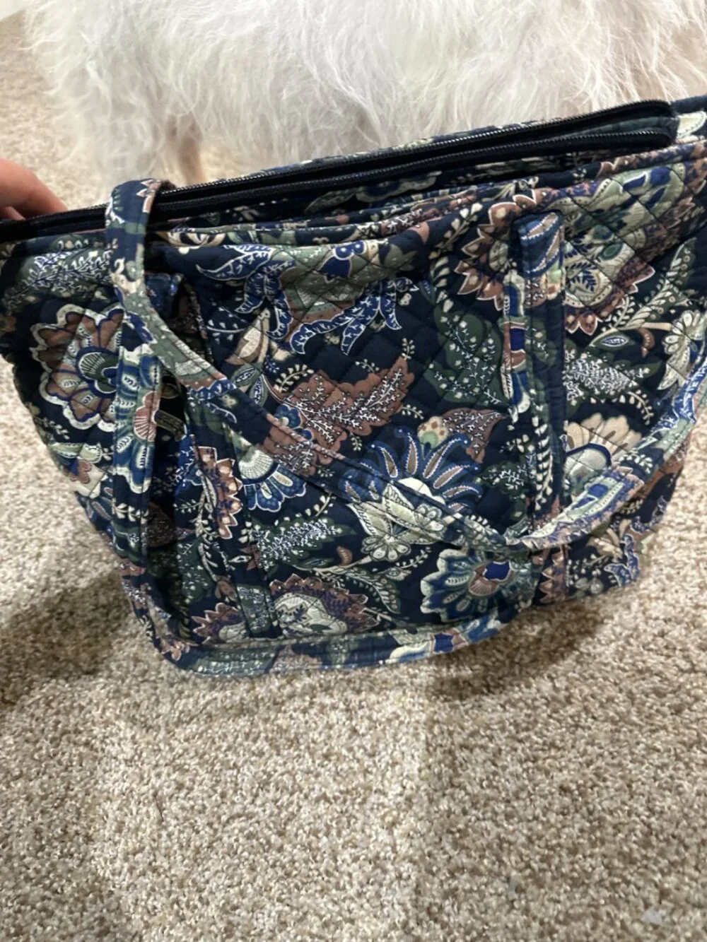 Vera Bradley Glenna Tote – Navy Paisley